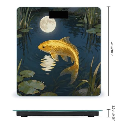 Balanza digital Goldfish Moon Pond para baño 400 lb miniatura 2