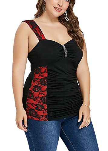 Nihsatin Women's Plus Size Bustiers Tops Casual T-Shirts Gothic Corset Top Camisole #TOP4