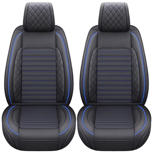 Image of Aierxuan Front Jeep Wrangler JK JL Seat Cover 2 /4 Door,Black-Blue