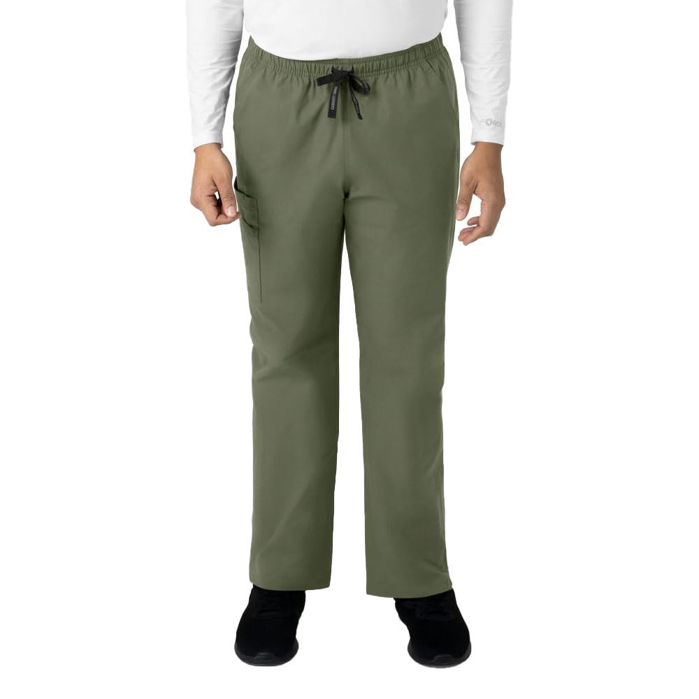 Carhartt Scrubs C55013 Unisex Force® Modern Fit Elastic Waist Pant - X-Small Short - Olive