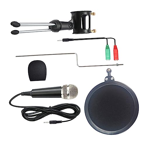 GALPADA Condenser Microphone Kit with Tripod Stand Audio Cable for Vocal Recording Portable Use for Home Studio Podcasting and Outdoor Streaming
