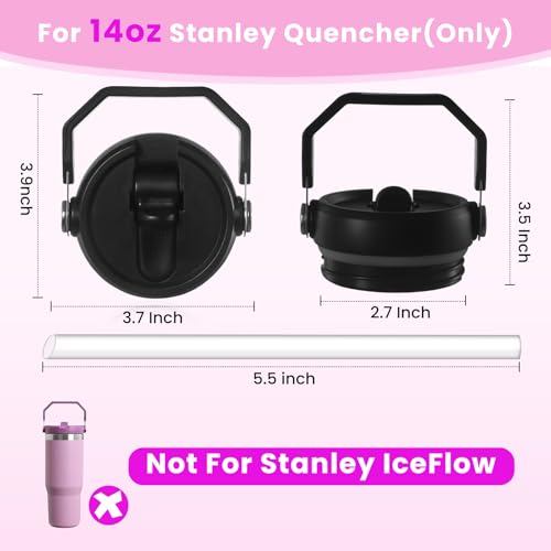 Couvercle Stanley Quencher - Lot de 2 rechanges étanches blancs avec paille - 3