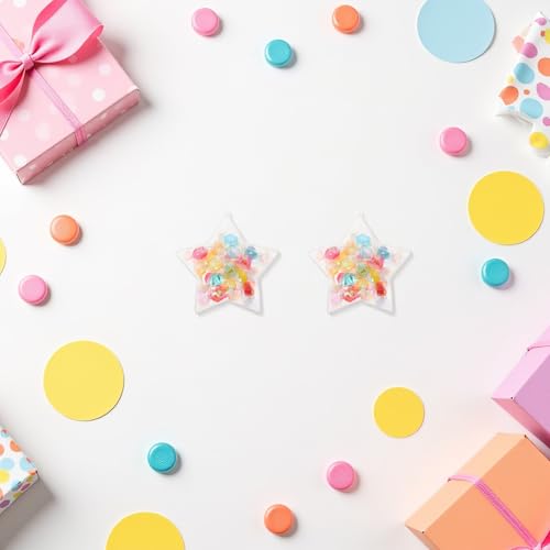 Caja de embalaje de dulces transparente para decorar el árbol de Navidad con estrellas de fiesta 6
