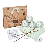 Needle It - Manta de bebé DIY 100% algodón Kit de Tejido - Kit de costura para...