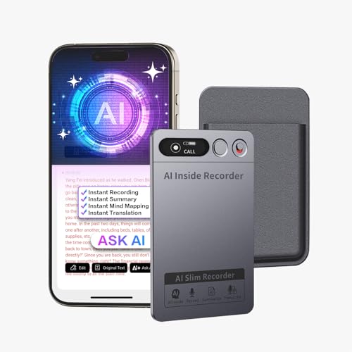 Mini AI Voice Recorder, Portable Note Voice Recorder w/Free Transcribe