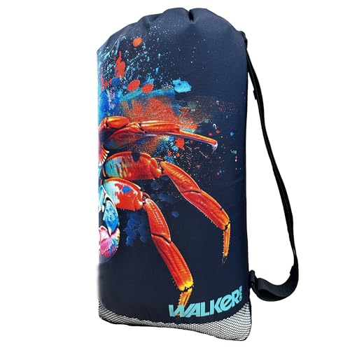 Walker Beach Mesh Bag Bolsa de Malla de Playa para Snorkel, Buceo y Natación – Hecha en EE. UU., Lona Crimson Crab miniatura 2