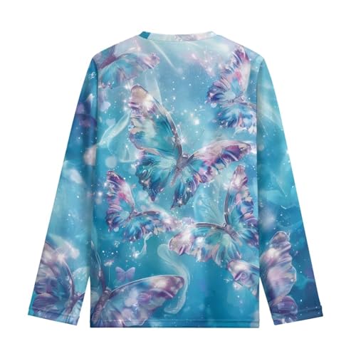 Image of Girls Basic Tee Shirts Outdoor Long Sleeve Shirt Winter Clothes Size 3-16 Top Fall Clothes Gift for Holiday