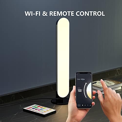 ALANTOP Smart Desk Lamp and Monitor Light bar, WiFi APP Control Bedside Lamp Work with Alexa and Hey Google, Tunable White & RGB Color, Music Sync,USB Cabinet Lights for Bedroom Gaming,Home Office