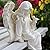 JARPSIRY Angel Garden Statue, Sitting Angel Sculpture, Resin Angel with Bird Figurine for Patio Yard Porch Lawn Outdoor Decor Home Shelf Sitter Memorial Spiritual Gifts