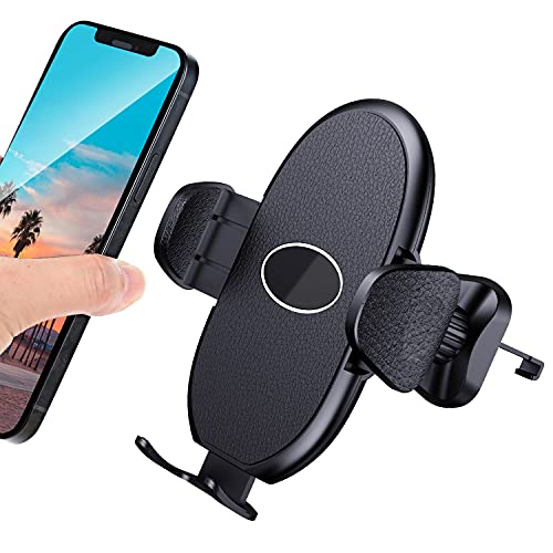 Car Phone Mount,Air Vent Phone Holder for Car with Adjustable Foot,Upgrade Metal Hook,Universal Phone Car Mount Compatible with iPhone 12 11 Pro MAX XS XR X 8 7 6Plus Galaxy S20 &Other Smartphone