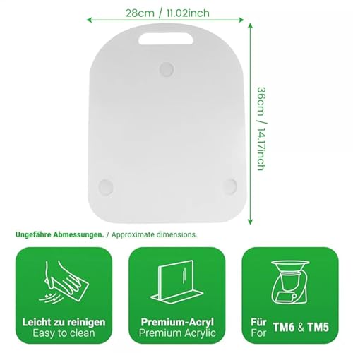 Evite rayar la encimera con el tapete protector de acrílico antideslizante de 36 x 28 cm 4