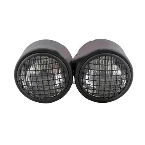 Phare Avant Double Transparent H4 Moto, Compatible avec Les Modèles pour Sport Street Fighter Naked Fat&Boy Capuchon Protection Phare