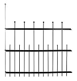 bellissa Gartenzaun Flex - 92874 - Dekorativer und Flexibler Zierzaun für Abgrenzungen im Garten - 114 x 97 cm