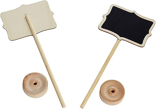 Miniatura 5 de WOFASHPURET Paquete de 10 pizarras para exhibición de alimentos, pizarra de tiza para niños, etiquetas de alimentos para bufé, pizzarrones para