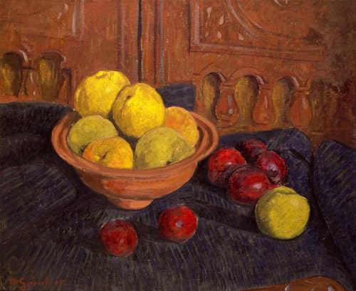 Cuadro pintura al óleo de bodegón clásico para inspirar calma en el hogar, 60x90cm