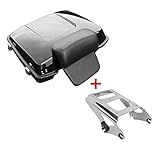 TCMT 5.5' Razor Tour Pack Trunk Backrest Pad Two Up Mounting Rack Fit For Harley Touring FLHR FLHRC FLHT FLHX FLTR FLTRX FLHXSE 2009-2013 (Chrome Latches&Mounting Rack, Two Up Mounting Rack)