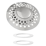 【Facile à installer et à nettoyer】Aucun outil ni kit vidange remplacement requis, il suffit retirer l'ancien et d'installer le nouvel évier. Trois anneaux en silicone peuvent être utilisés dans la taille trou vidange appropriée, ce qui empêche la vis vidange bouger et empêche l'odeur des eaux é. Le capot supérieur et les accessoires peuvent être ouverts en tournant dans le sens inverse des aiguilles d'une montre, facile à nettoyer.40 mm.