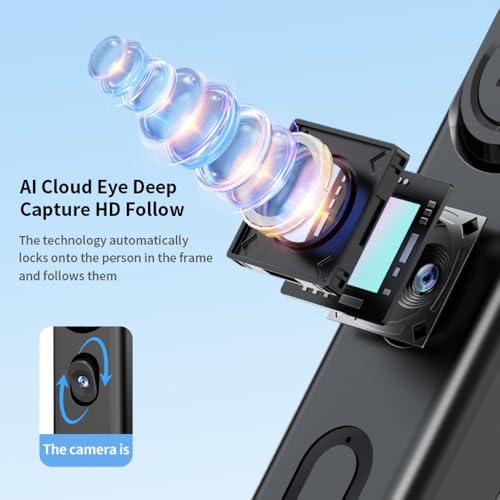 Image of Auto Face Tracking AI Gimbal Selfie Stick Tripod Stand,Detachable Bluetooth Remote Compatible for iPhone /Android, Best for Vlogging /Photo Shoot (F01 AUTO FACE Tracking Selfie Stick)