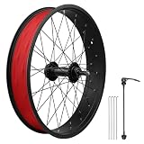 WEEROCK 20 x 4.0 Inch Rear Bike Wheelset, 4.0' Wide Aluminium Alloy Rear Wheelset with Quick Release, Compatible with Disc Brake, Threaded Freewheel for 20' Snow Bicycle, Fat Tire Bicycles
