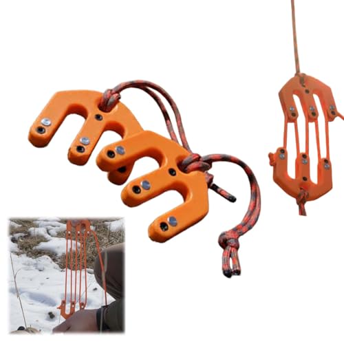 Game & Gear Hoist Block and Tackle System, Ultralight Hunting Game Hoist, Portable Nylon Block and Tackle Pulley System, Compact Game Lifting Tool for Backcountry Hunting