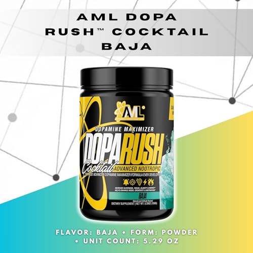 Image of AML - Dopa Rush Powder, Dopamine Maximizer, Focus, Energy & Clarity Supplement, Baja, 5.29 oz (30 Servings)