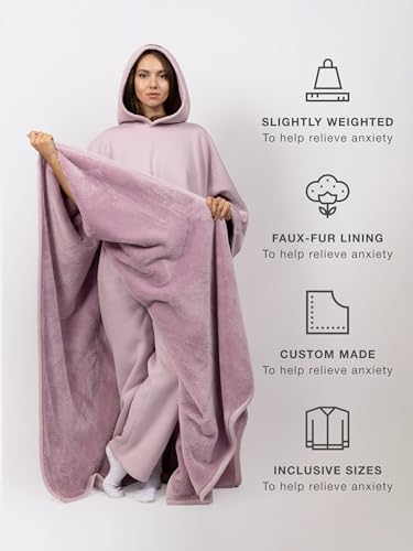 Image of FREE THE SHEEP Eden Hoodie - Oversized Weighted Hoodie Cloak with Ultra-Soft Faux Fur Liner