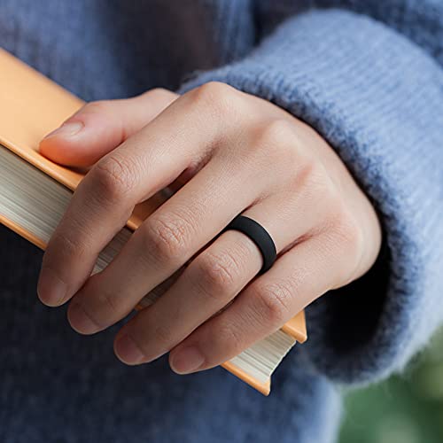 ThunderFit Silicone Wedding Bands for Women, Breathable 2 Layers 5.5mm Wide 1.5mm Thick - 1/4/8/10 Variety Multipack3