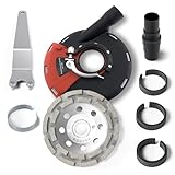 PRODIAMANT Absaughaube Set mit Bürsten für Winkelschleifer