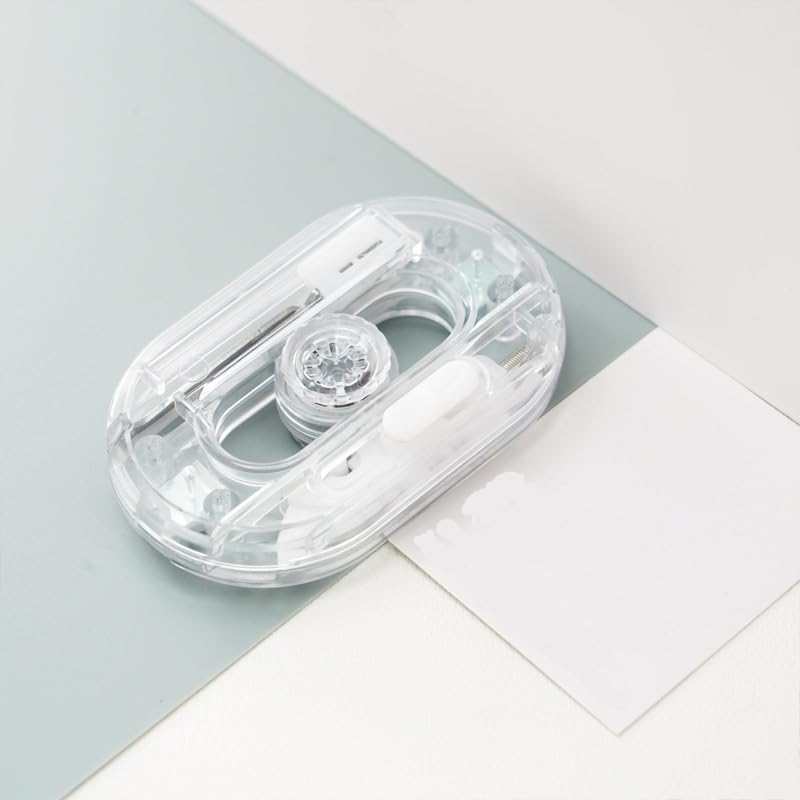 ダンボールカッター セラミック刃 マグネット式 ミニ ボックスオープナー 小型 自動引き込み式 携帯便利 封筒 ペーパー 宅便袋 段ボール 開梱 開封 (透明色)