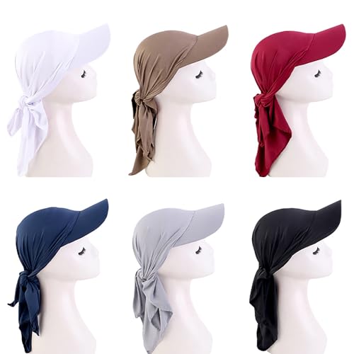 Baseball Cap, Woman Girl Baseball Hat with Tie Turban Hot Day Hat Gathering Sunproof Hats for Camping Travling4