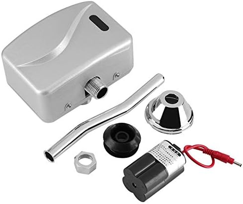 RANNYY Urinal Valve, Bathroom Toilet Exposed Wall Mounted Automatic Sensor Touchless Urinal Flush Valve DC 6V