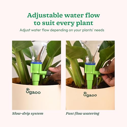 Image of UGAOO Self Watering Spikes for Plants Set of 12 | Automatic Water Spikes | Plant Auto Watering System | Water Dripper for Plants | Self Watering for Indoor Plants | Vacation Plant Waterer