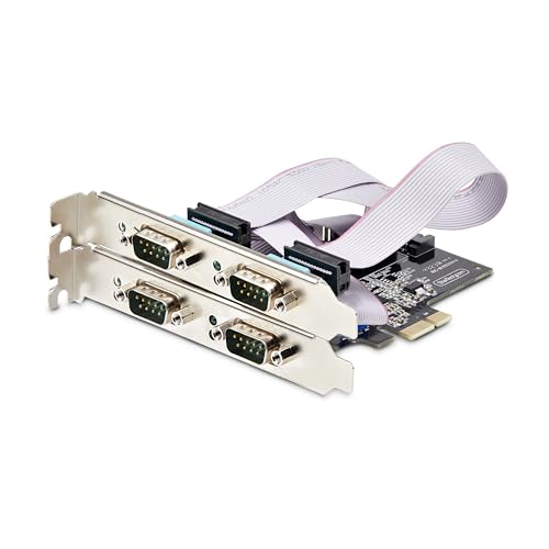 Image of StarTech 4-Port Serial PCIe Card, 16C1050 UART, TAA (PS74ADF-SERIAL-CARD)
