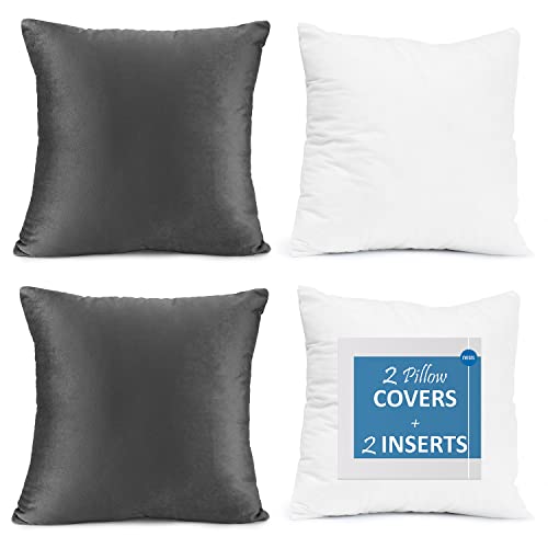 Nestl Throw Pillow Inserts Pack of 2 with Velvet Soft
