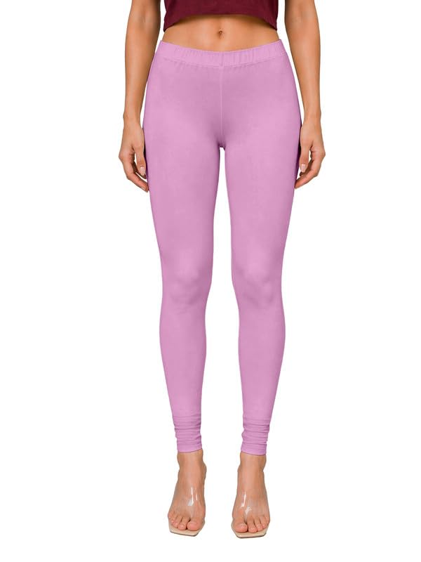 Image of TRENDMALLS Women's Microfiber Elastane Stretch Soft Churidar Length Leggings with Ultrasoft Waistband