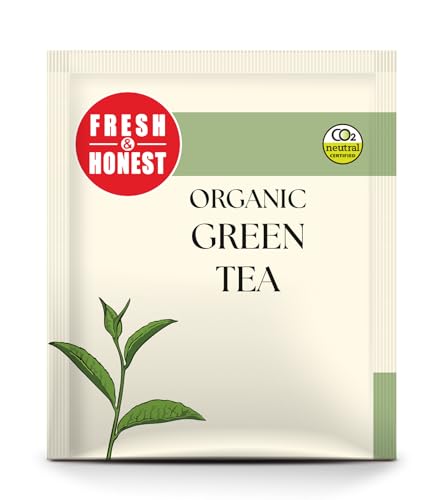 Image of Fresh & Honest Organic Green Tea | 100 Enveloped Tea Bags | Smooth, Refreshing Taste | Carbon Neutral Certified