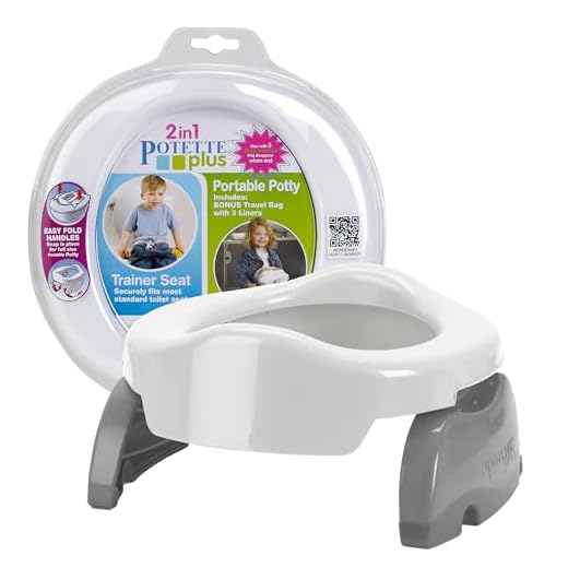 Kalencom Potette Plus 2-in-1 (Travel Potty) Trainer Seat White/Gray
