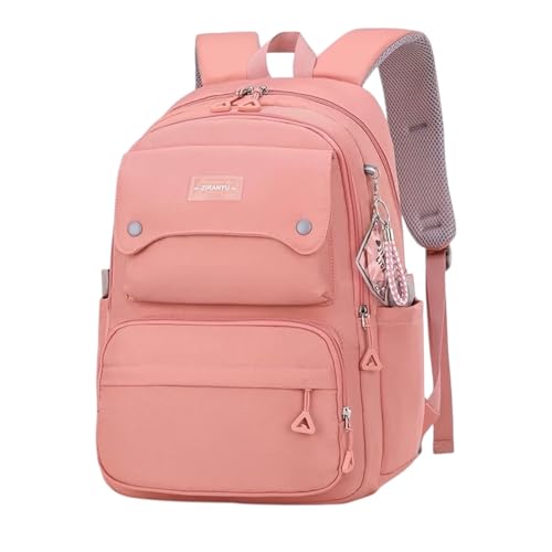 Mochila feminina Escola Viagem notebook Pronto entrega para todo o Brasil (coral botao)