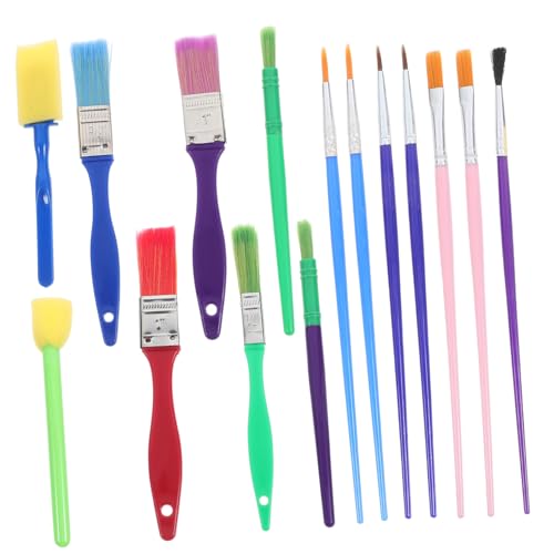SHINEOFI 15 Piezas Conjunto de Pinceles de Pintura óleo Pluma de Color de Agua Esmalte de uñas en Gel Juego de Pinceles para Pinceles de Dibujo practicando Pincel para Pintar
