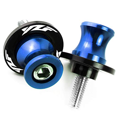 M6 Motorcycle Accessories CNC Aluminum Swingarm Spools Slider Stand Screw For Yamaha YZF R1 R3 R6 R25 R1000 (Blue)