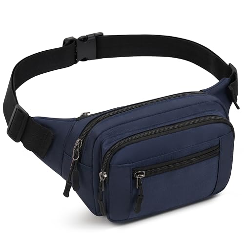 AIRCBC Marsupio Uomo&Donna Impermeabile con 5 Tasche e Cintura Regolabile per Corsa Ciclismo Escursione