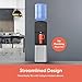 Brio CLTL130SS 130 Series Top-Load Water Cooler Dispenser for 3- and 5-Gallon Bottles, Hot & Cold, Spill-Free Loading, Child Safety Lock, Energy Star 3.0, Black & Stainless