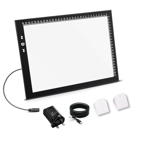 HSK A4 LED Artist tracing Light Box Copy Table Adjustable High Brightness Light Pad for Tatto Drawing Sketching Animation Diamond Painting Accessories