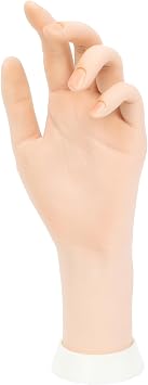 1 Pcs Practice Nail Art Trainer Training Hand Tool Left Flexible Hand Model Bendable Display Hand Manicure Practice Prosthetic Hand for Nails beige