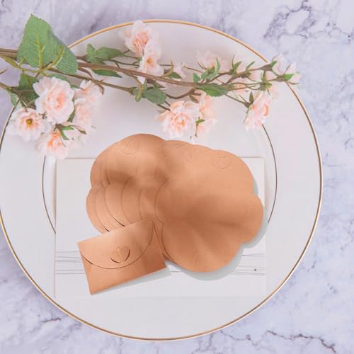 20 Stück Mini Briefumschläge mit Karten - Vintage Mini Kraftpapier Umschläge Blanko Kärtchen Kleine Briefumschlägemit Herz Verschluss für Geschenkkarten DIY Dankeskarten Weihnachten