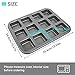 Beasea Brownie Pan with Dividers, 1 Set 12 Cavity All Edges Square Cupcake Brownie Pans Mini Cake Non Stick Baking Carbon Steel Bread Mold Small Edge 3x4 Individual Cutter Sheet Tray for Cookie Oven