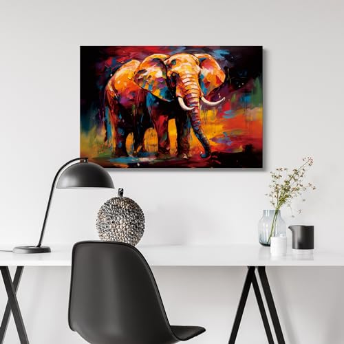 JBER Canvas Painting Wall Art Poster, home decor, suitable for bathroom decor space personalized decoration,60cm x 40cm (Elephant) - Image 3