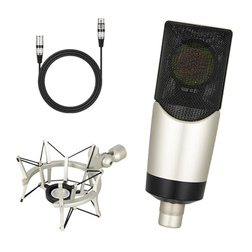 HEEZOU Condenser Professional Estudio Vocal Recordación Vocal Micrófono Diafragma 48V para Transmisión En Los Juegos Computadora