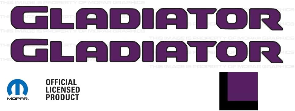 Decal Mods Gladiator Hood Graphic Vinyl Decal fits Jeep Wrangler/Gladiator JL/JT (2019-2024) Black w/392 Bronze Outline FB392O (Set of 2) | FJ3K0