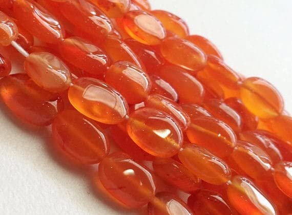 Perles cornaline naturelles pour remplacer les fausses pierres de vos bijoux